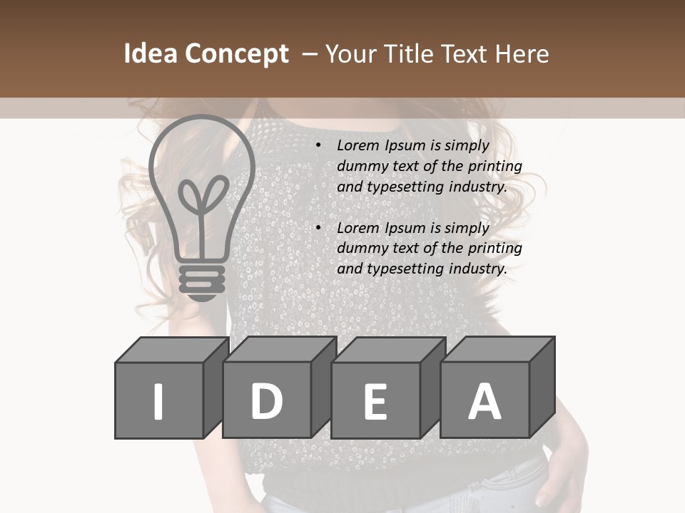 Pose Woman Teenager PowerPoint Template