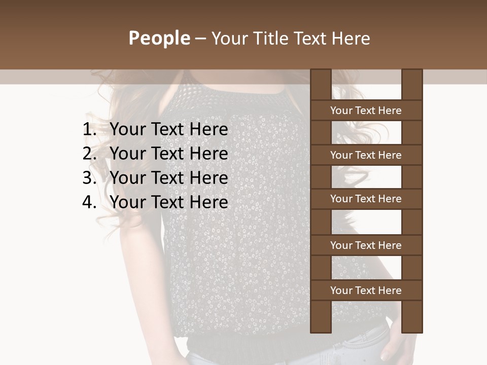 Pose Woman Teenager PowerPoint Template