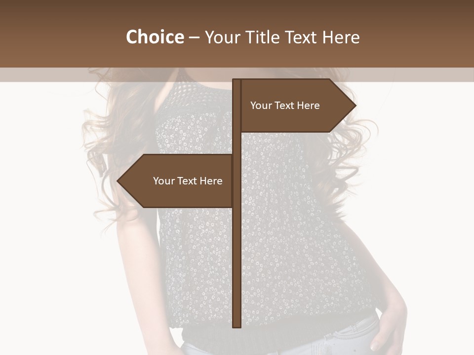 Pose Woman Teenager PowerPoint Template