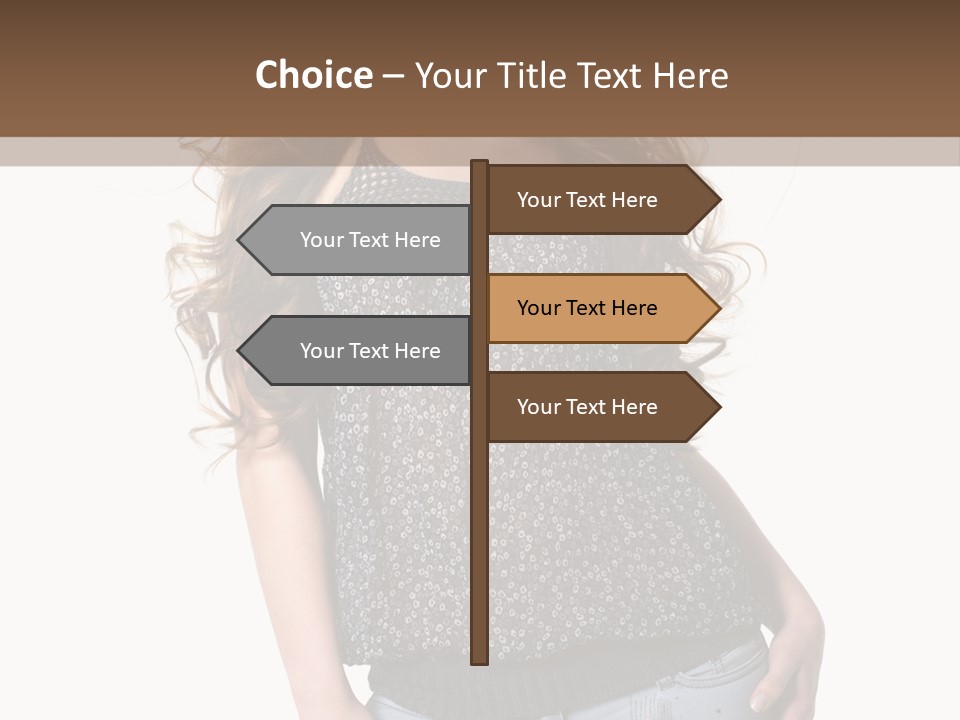 Pose Woman Teenager PowerPoint Template