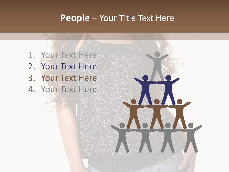 Pose Woman Teenager PowerPoint Template