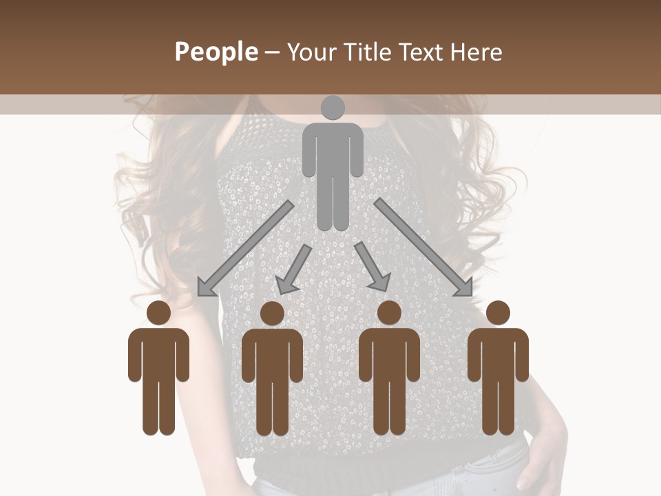 Pose Woman Teenager PowerPoint Template