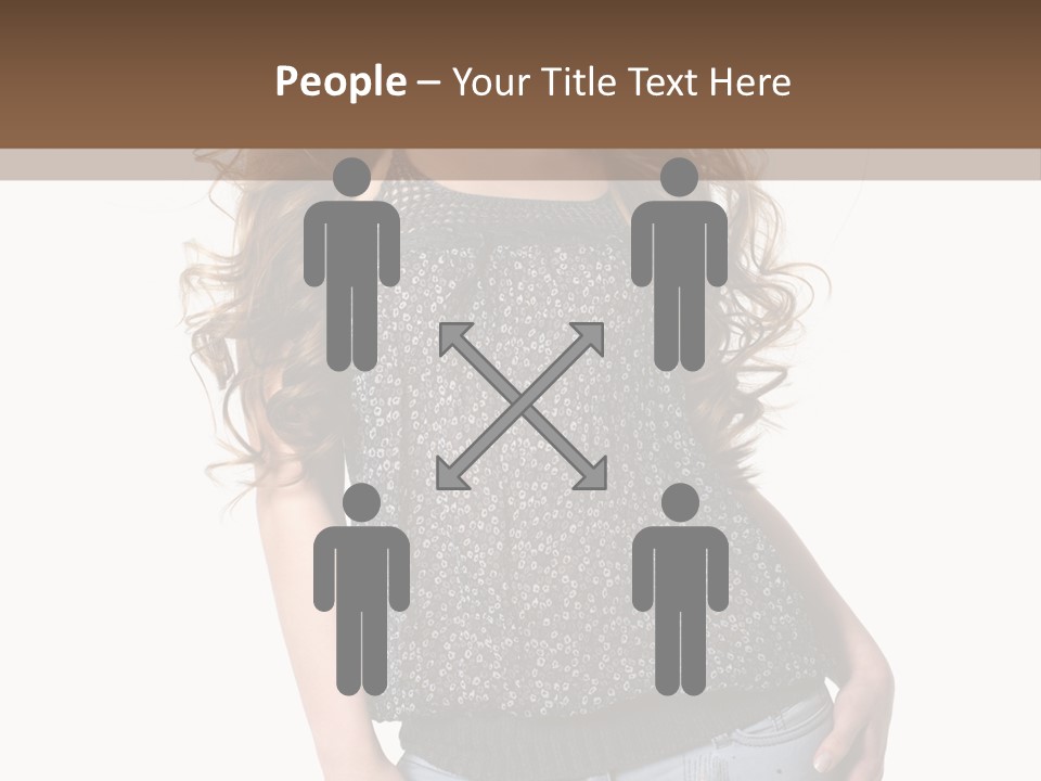 Pose Woman Teenager PowerPoint Template