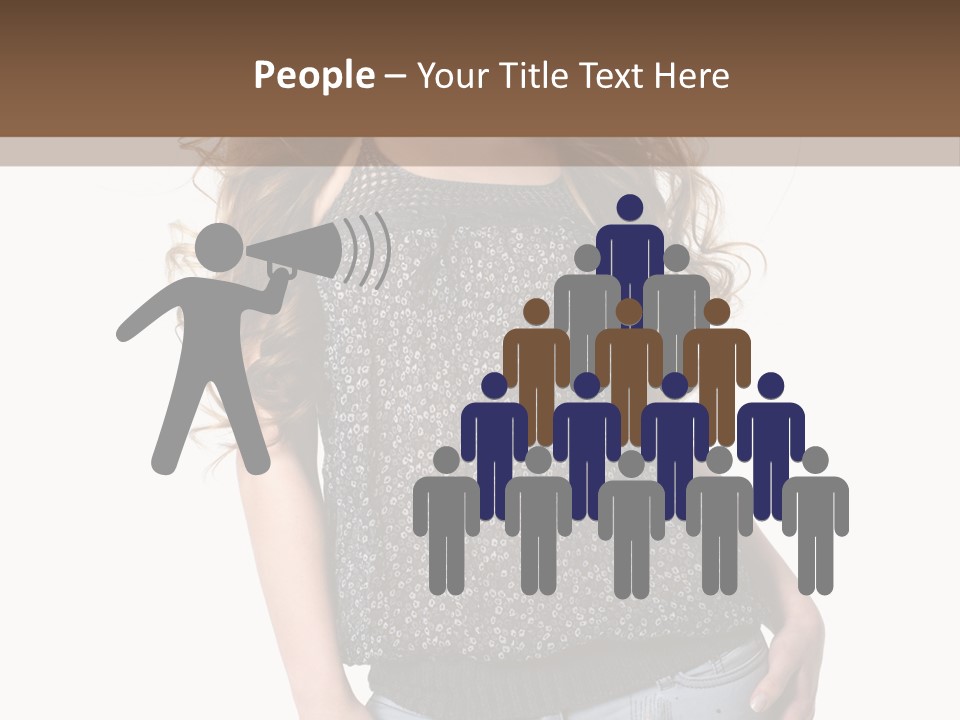 Pose Woman Teenager PowerPoint Template