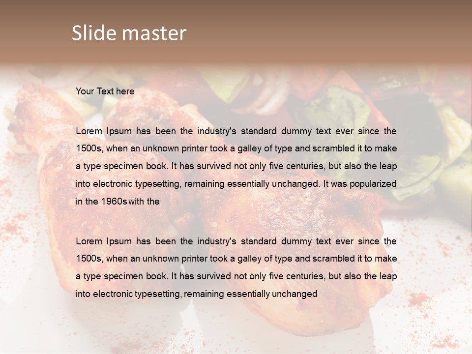 Lunch Lettuce Object PowerPoint Template