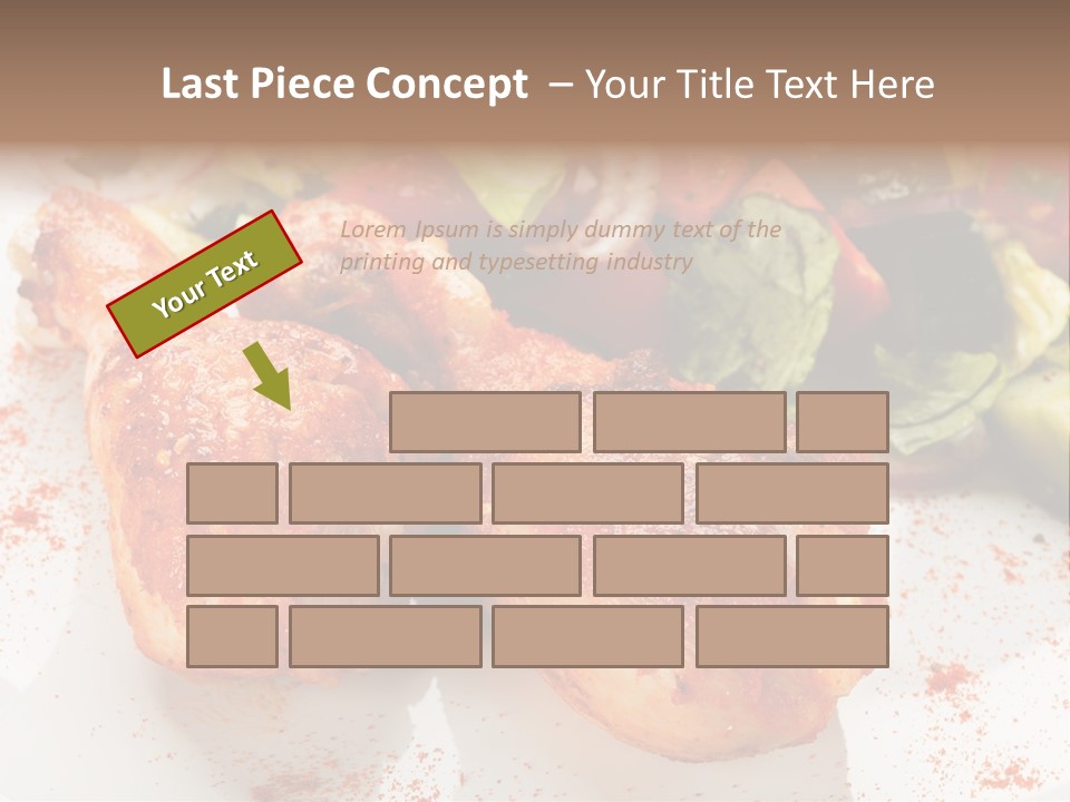 Lunch Lettuce Object PowerPoint Template