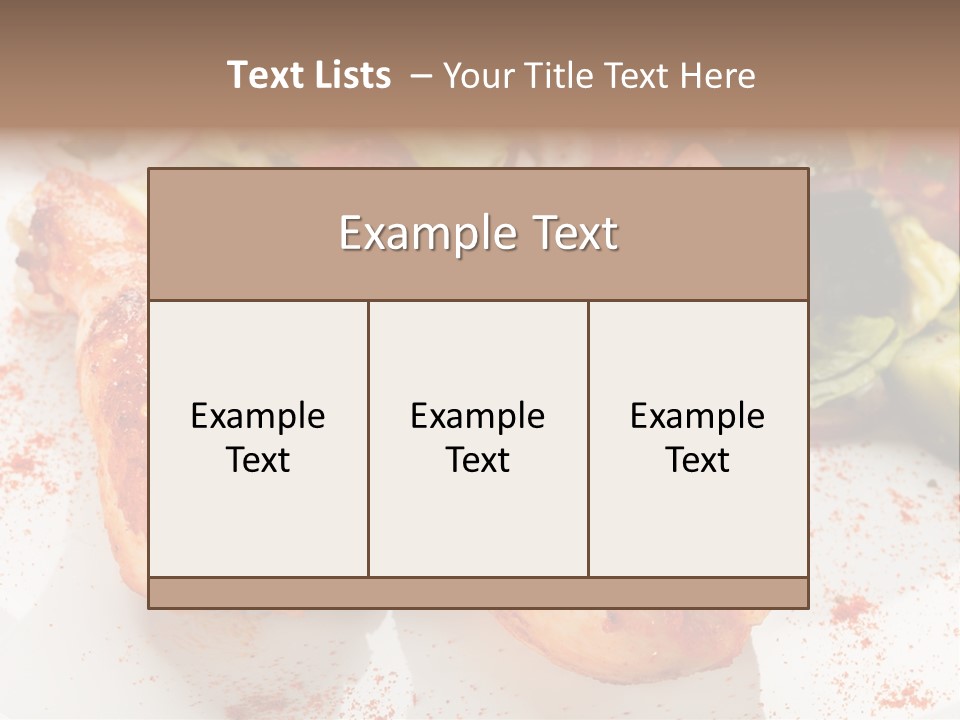 Lunch Lettuce Object PowerPoint Template