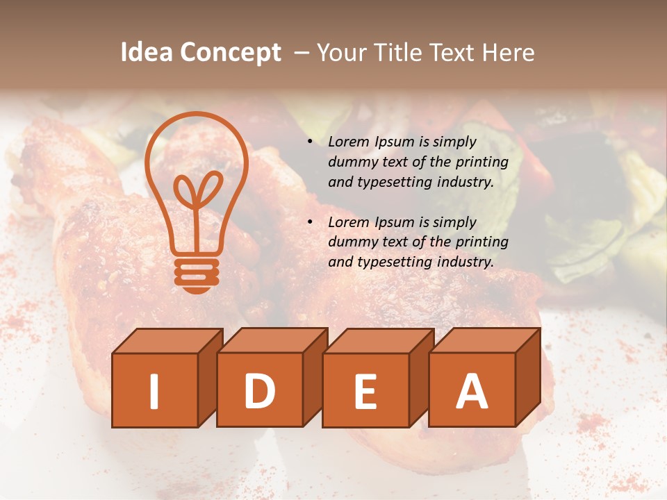 Lunch Lettuce Object PowerPoint Template