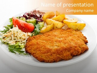 Vegetable Delicious Fillet PowerPoint Template