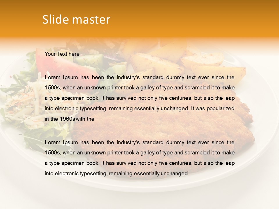 Vegetable Delicious Fillet PowerPoint Template