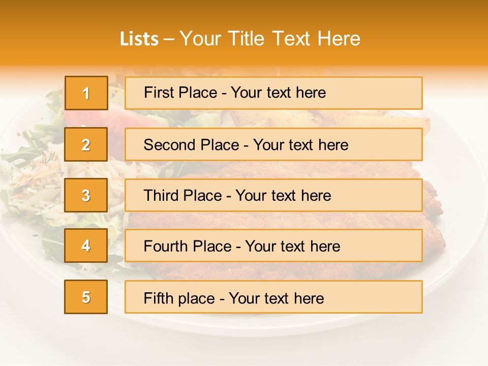 Vegetable Delicious Fillet PowerPoint Template