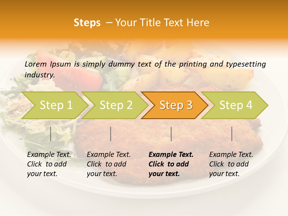 Vegetable Delicious Fillet PowerPoint Template