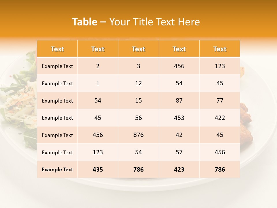Vegetable Delicious Fillet PowerPoint Template