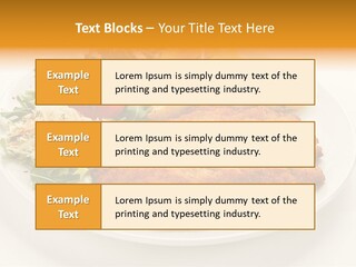 Vegetable Delicious Fillet PowerPoint Template