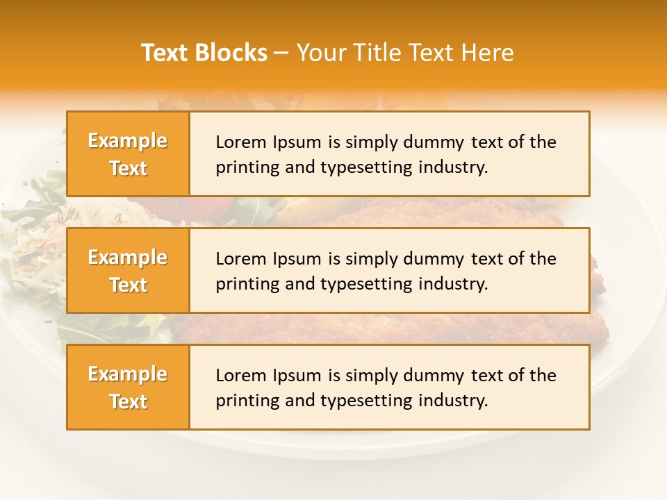 Vegetable Delicious Fillet PowerPoint Template