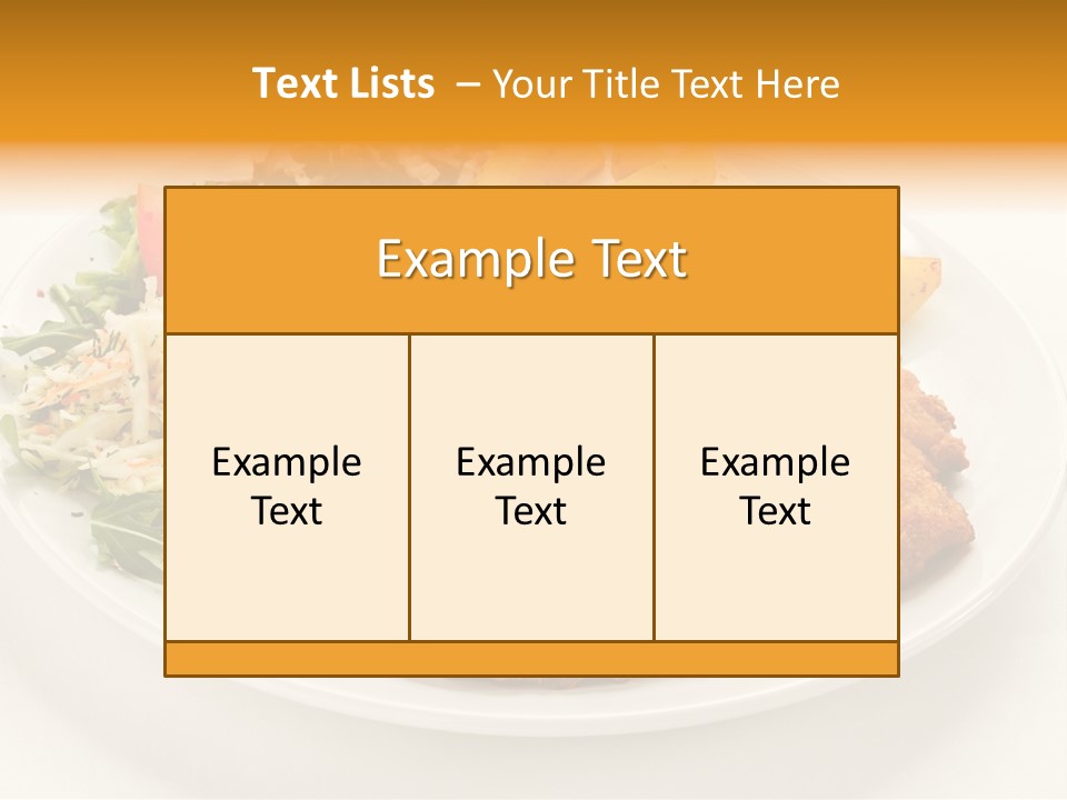 Vegetable Delicious Fillet PowerPoint Template