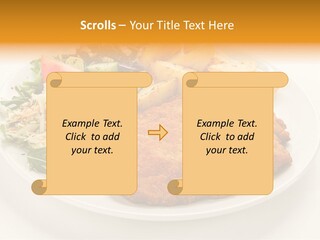 Vegetable Delicious Fillet PowerPoint Template