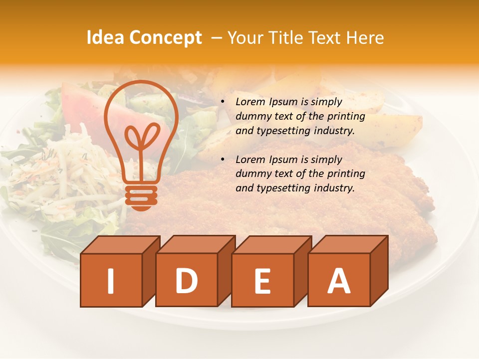 Vegetable Delicious Fillet PowerPoint Template