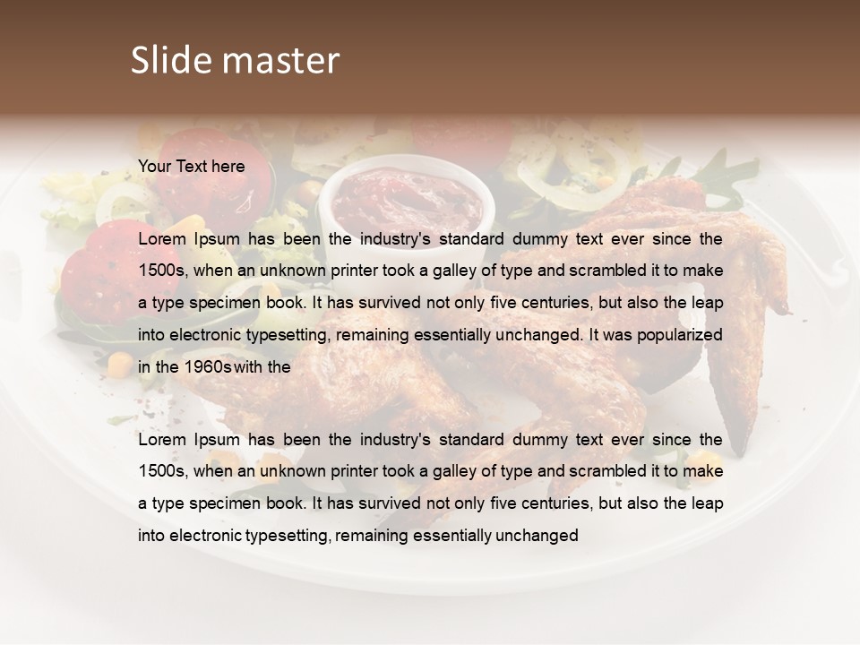 Ketchup Dining Lettuce PowerPoint Template