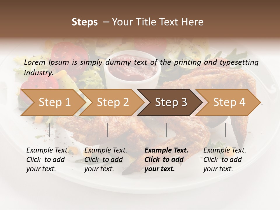 Ketchup Dining Lettuce PowerPoint Template