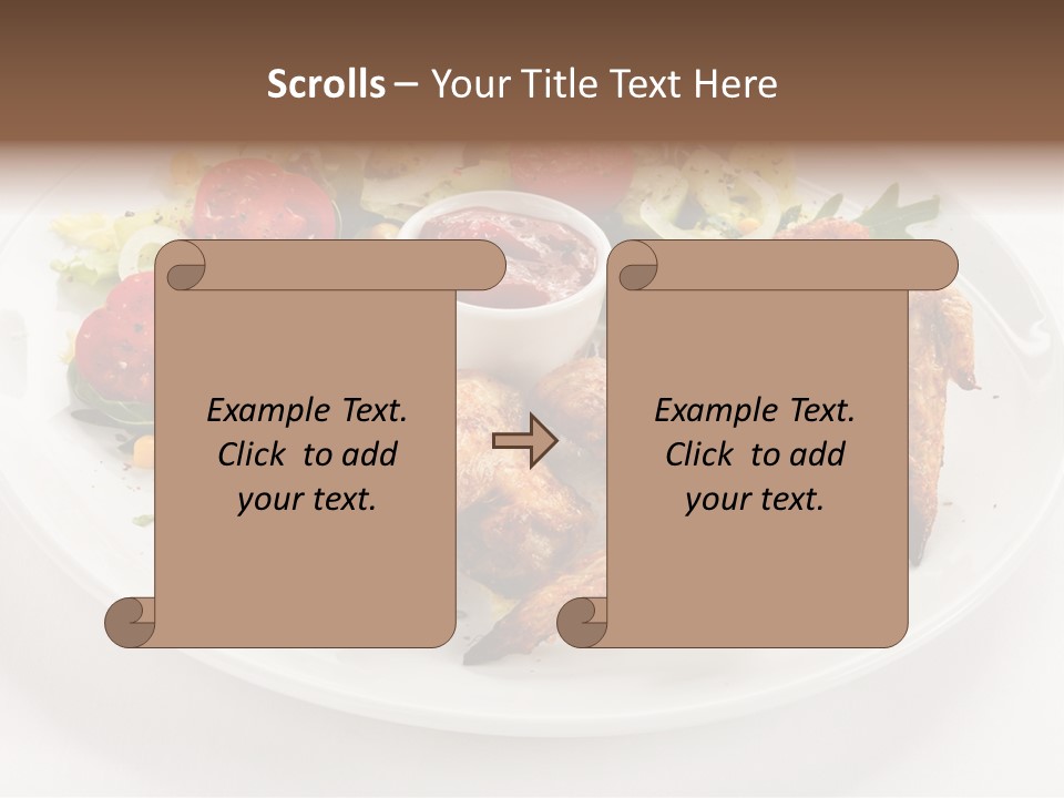Ketchup Dining Lettuce PowerPoint Template