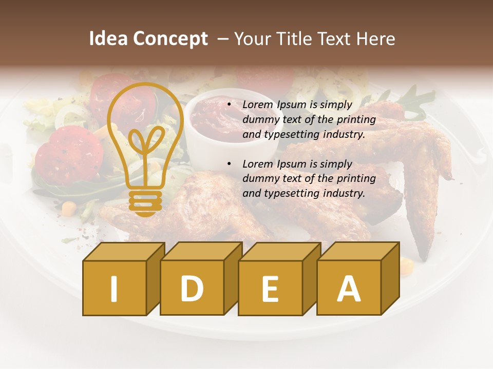 Ketchup Dining Lettuce PowerPoint Template