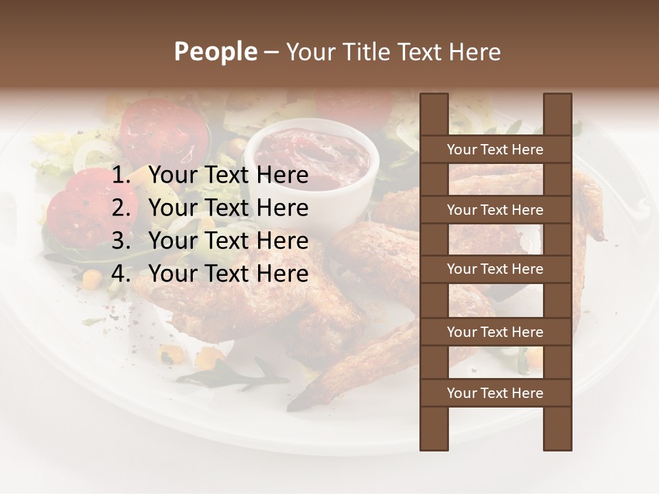 Ketchup Dining Lettuce PowerPoint Template