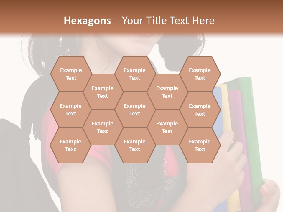 Backpack Female Kid PowerPoint Template