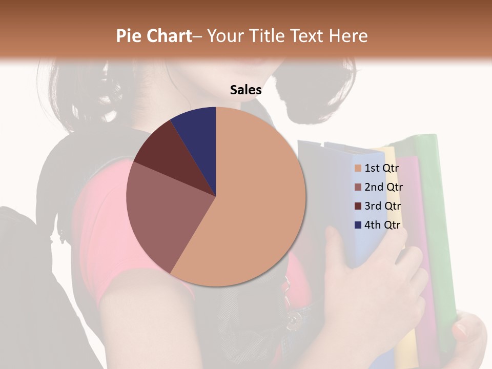 Backpack Female Kid PowerPoint Template