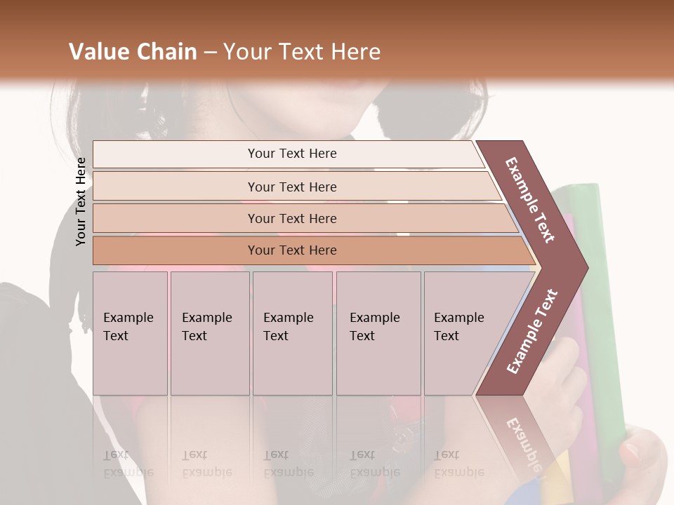 Backpack Female Kid PowerPoint Template