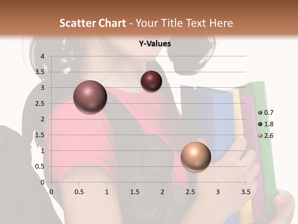 Backpack Female Kid PowerPoint Template