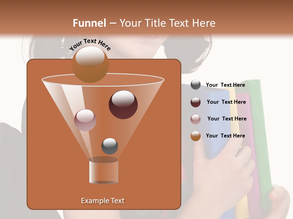 Backpack Female Kid PowerPoint Template