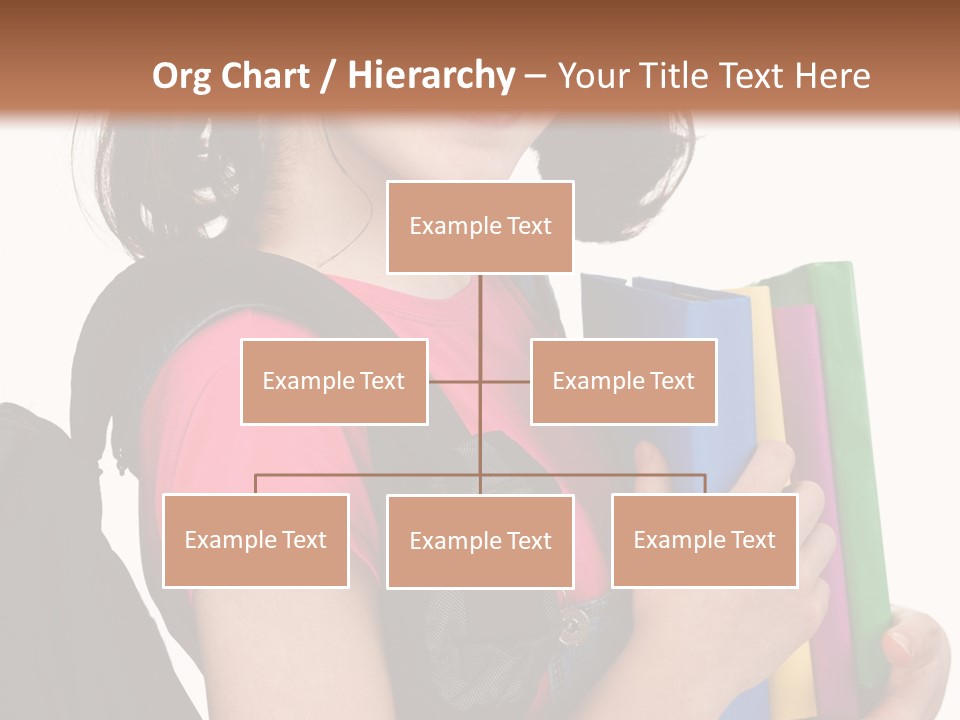 Backpack Female Kid PowerPoint Template