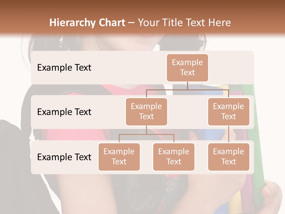 Backpack Female Kid PowerPoint Template