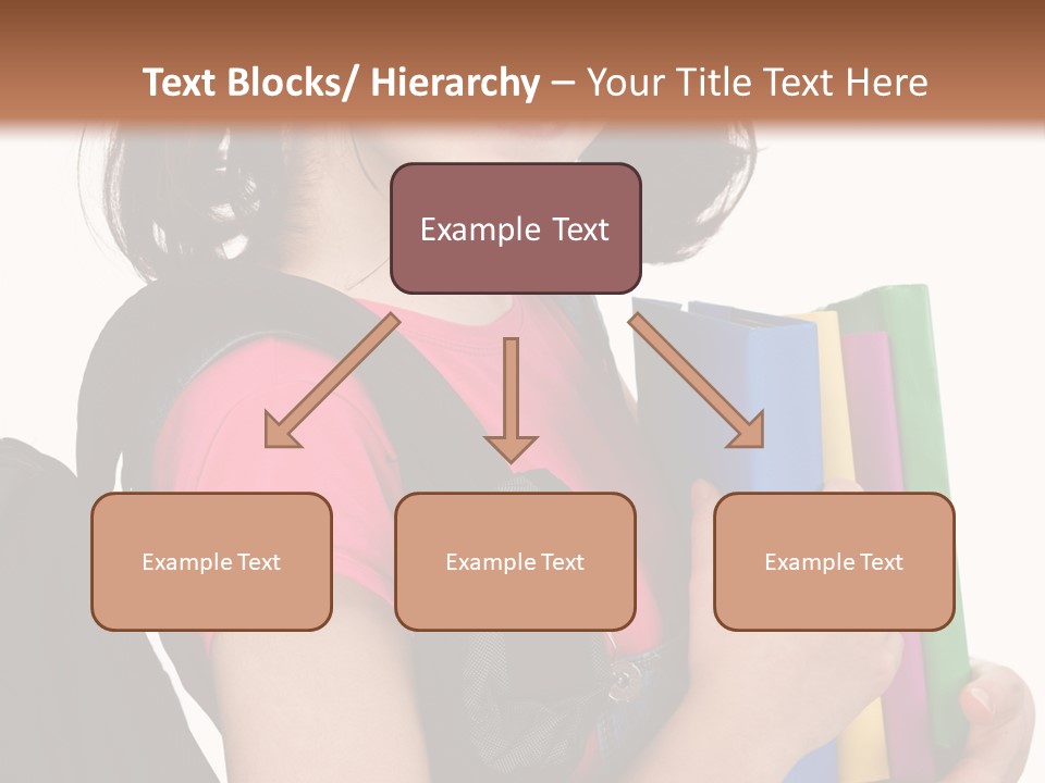 Backpack Female Kid PowerPoint Template