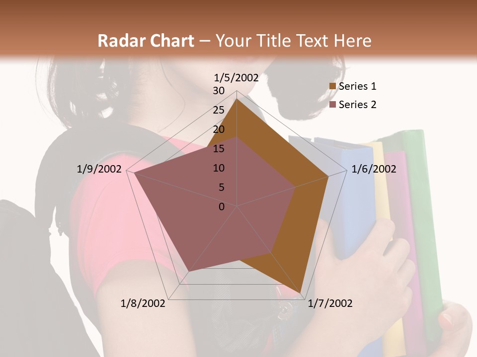 Backpack Female Kid PowerPoint Template