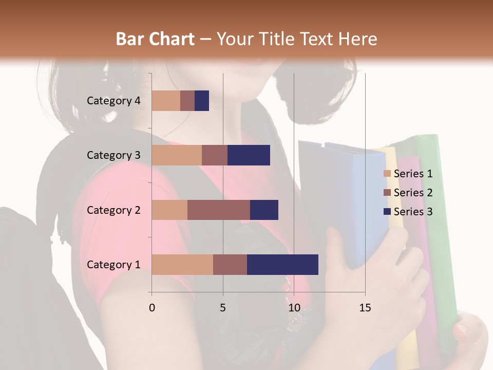 Backpack Female Kid PowerPoint Template