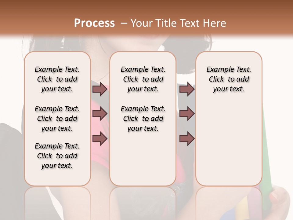 Backpack Female Kid PowerPoint Template