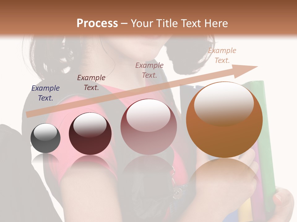 Backpack Female Kid PowerPoint Template