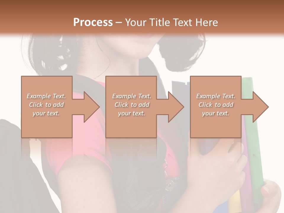 Backpack Female Kid PowerPoint Template