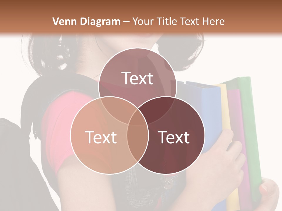 Backpack Female Kid PowerPoint Template