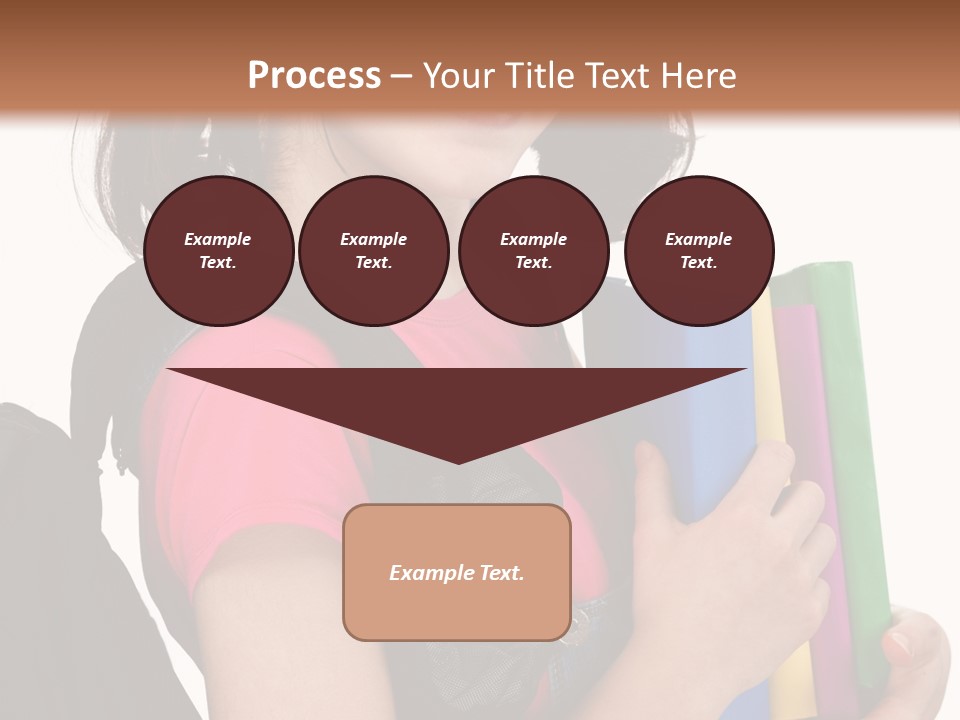 Backpack Female Kid PowerPoint Template