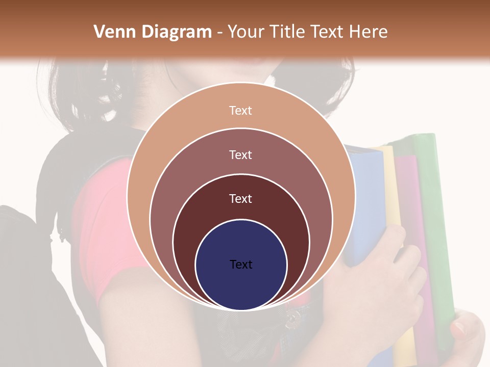 Backpack Female Kid PowerPoint Template