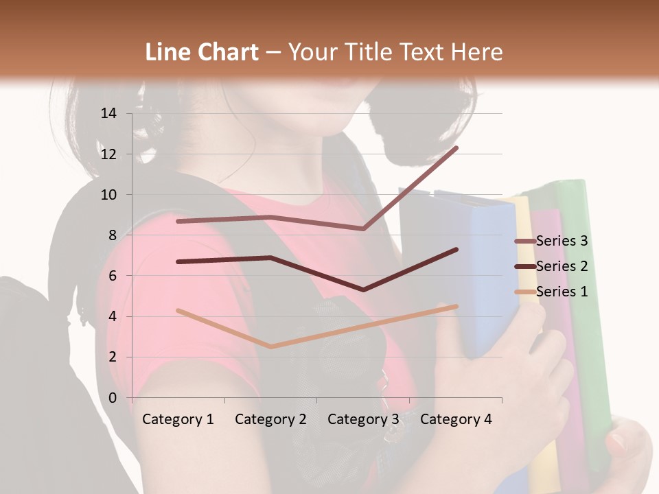Backpack Female Kid PowerPoint Template