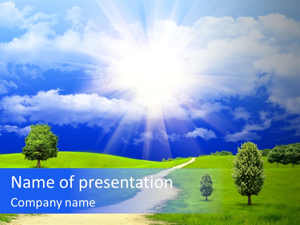 Rural Cloud Freshness PowerPoint Template