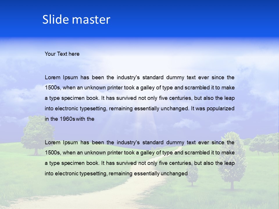 Rural Cloud Freshness PowerPoint Template