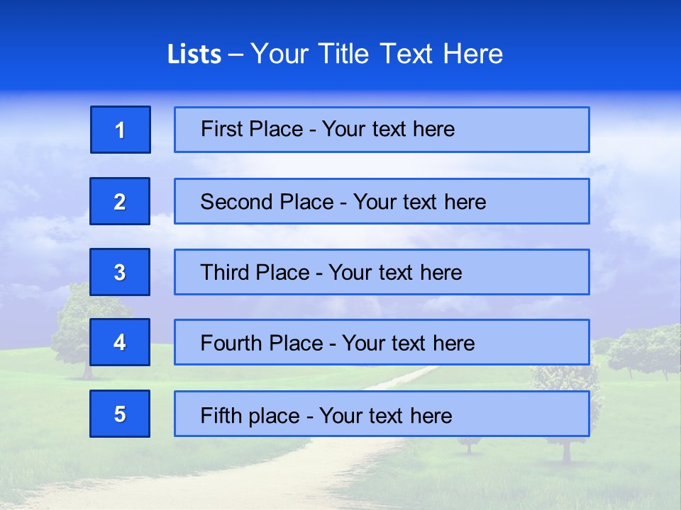 Rural Cloud Freshness PowerPoint Template