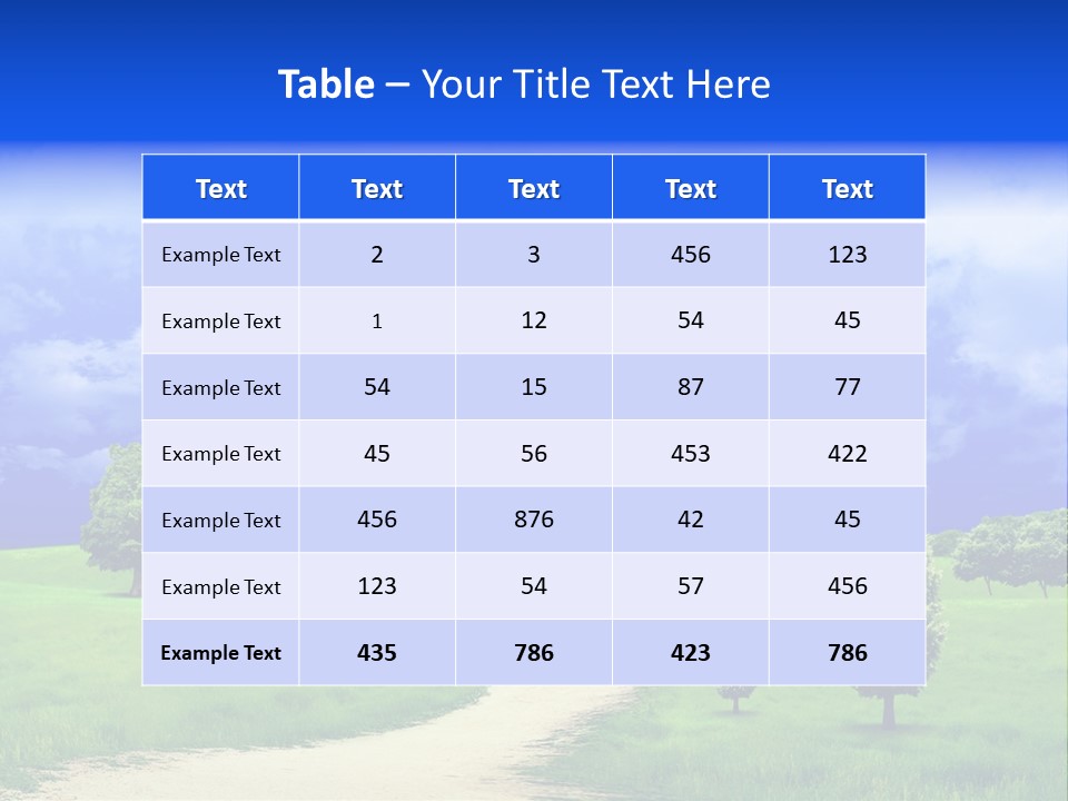 Rural Cloud Freshness PowerPoint Template