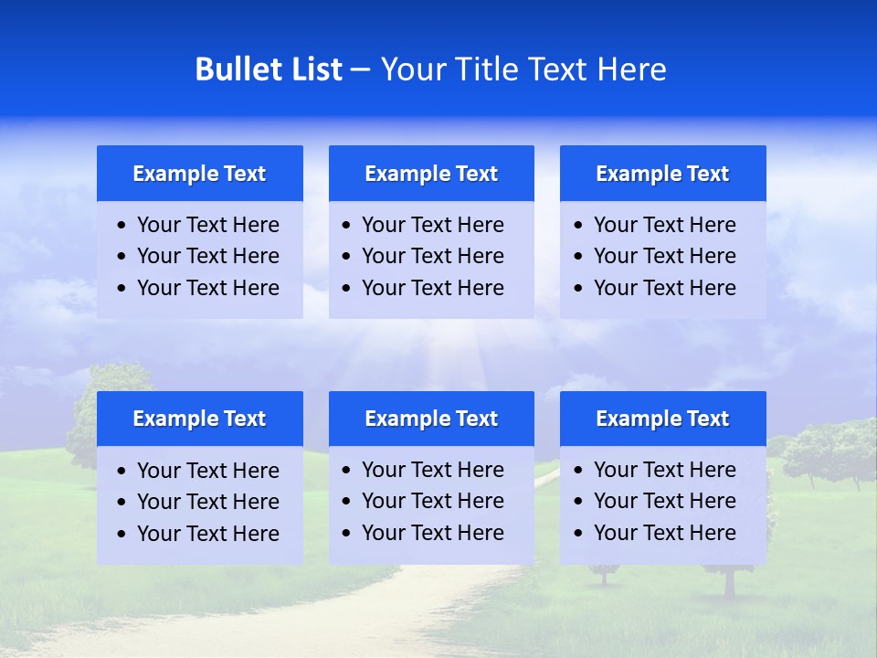 Rural Cloud Freshness PowerPoint Template
