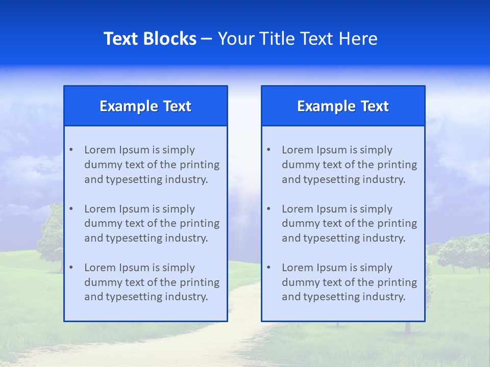 Rural Cloud Freshness PowerPoint Template